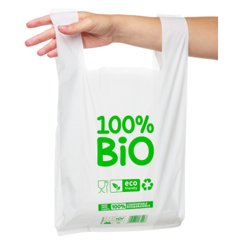 Reklamówka biodegradowalna kompostowalna eko 25x45cm 200szt/opak
